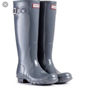 Gray Hunter Rain Boots